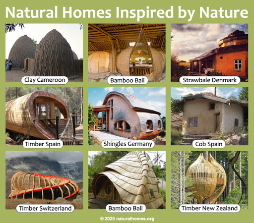 different natural buildings