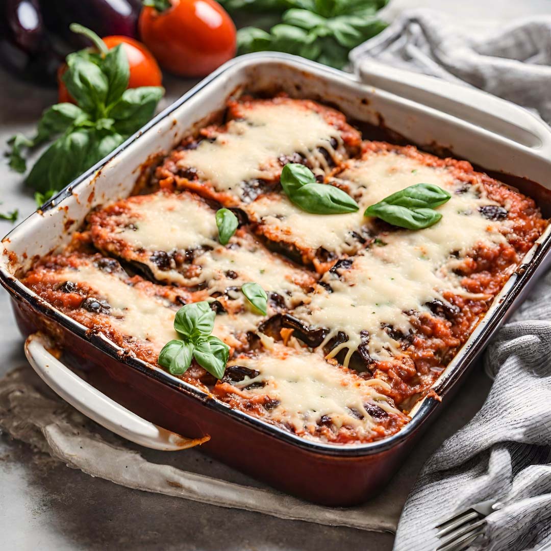 Vegan Christmas recipes - vegan parmigiana